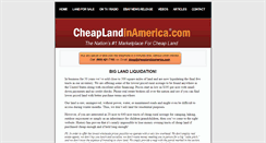 Desktop Screenshot of cheaplandinamerica.com